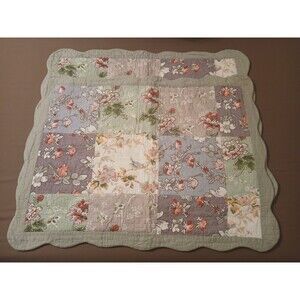 Constance Quilt Collection - 2 Standard Pillow Sham Country Cottage English Rose
